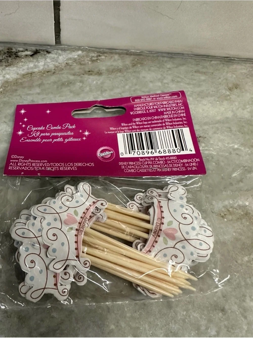 Disney Princess Pink Cupcake Picks - Wilton